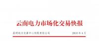 云南2018年4月電力市場化交易快報(bào)