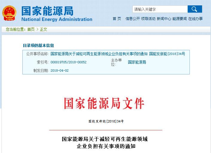 剛剛！國家能源局發文減輕可再生能源領域企業負擔