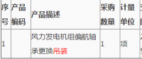 第2次大唐新能源蒙西公司紅山口風(fēng)場(chǎng)風(fēng)力發(fā)電機(jī)組偏航軸承更換吊裝詢價(jià)采購(gòu)結(jié)果公告