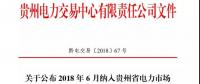 關(guān)于公布 2018 年6月納入貴州省電力市場(chǎng)主體目錄售電公司名單的通知