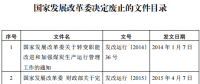 發(fā)改委廢止《關(guān)于規(guī)范跨省發(fā)電、供電計(jì)劃和省級(jí)發(fā)電、供電計(jì)劃備案核準(zhǔn)報(bào)送審批工作》等8個(gè)文件