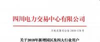 公告 | 四川關于2018年新增園區(qū)及四大行業(yè)用戶雙邊交易結果的公告
